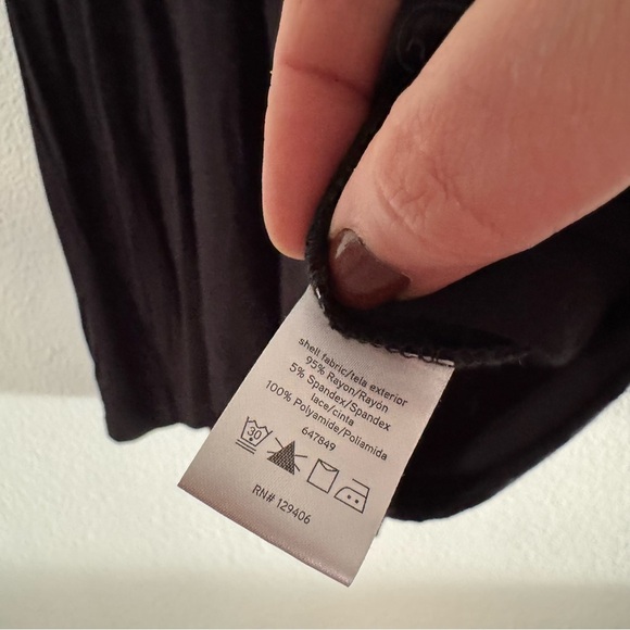 Eyelash Lace Wrap Top Cold Shoulder Spaghetti Sleeve XL Romantic Chic - Picture 9 of 12